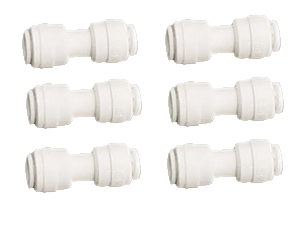 FPK, 6 pcs Fitting Pack Union Connector 1/4" quarter inch