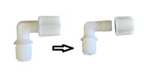 4044-K qty 2 Male Elbow Fitting Compression type 1/4"